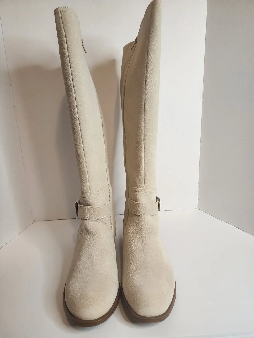 Naturalizer Jayden Tall Boot Beige Suede Boots Women's Sz 12 NIB